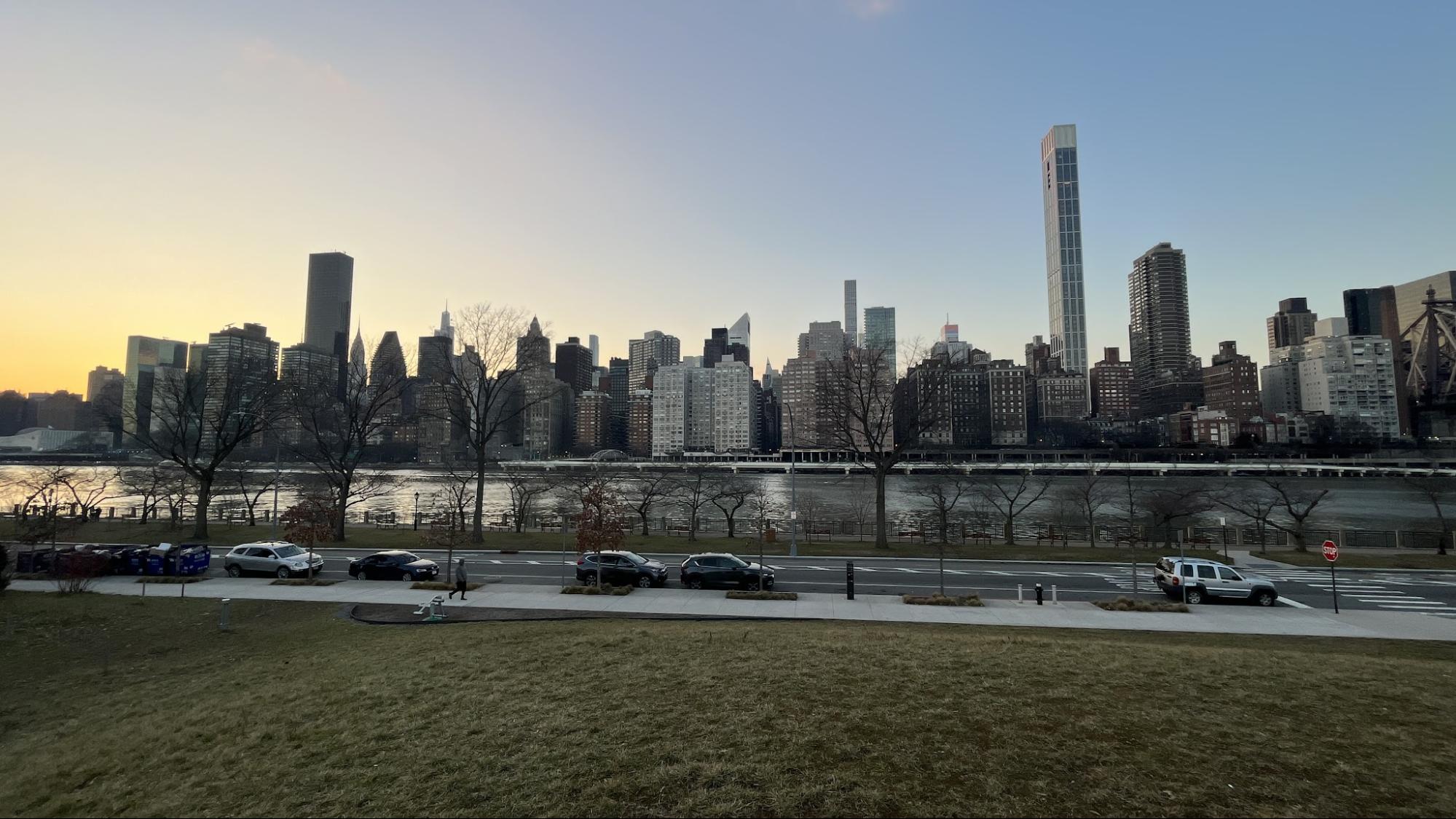 The view of Manhattan from Roosevelt Island